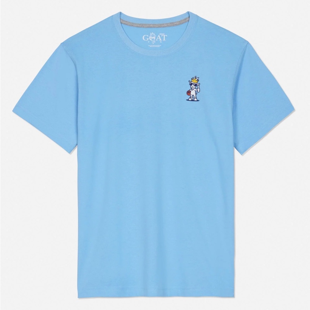 GOAT Blue Short Sleeve Tee - Basketball Action T Shirt